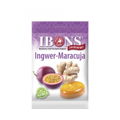 IBONS Ingwer Bonbon Maracuja ohne Zucker Btl 75 g