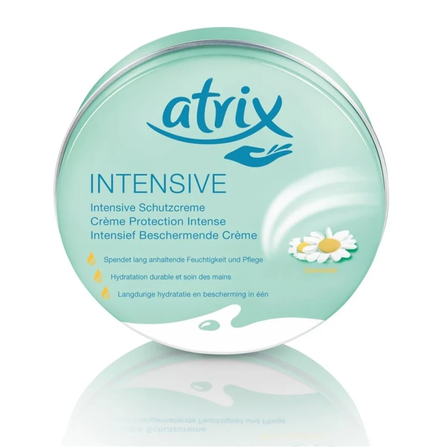 Hier sehen Sie den Artikel ATRIX Intensive Schutzcrème Ds 150 ml aus der Kategorie Hand-Balsam/Creme/Gel. Dieser Artikel ist erhältlich bei apothekedrogerie.ch