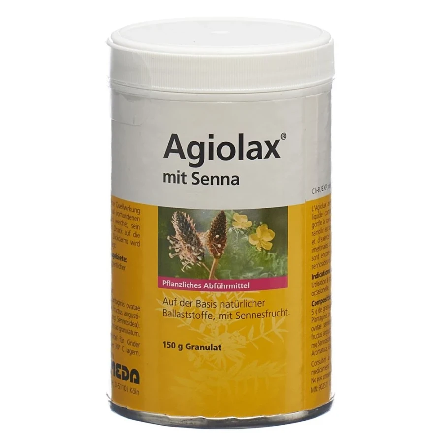 Hier sehen Sie den Artikel AGIOLAX mit Senna Gran (D) Ds 150 g aus der Kategorie Medikamente der Liste D. Dieser Artikel ist erhältlich bei apothekedrogerie.ch