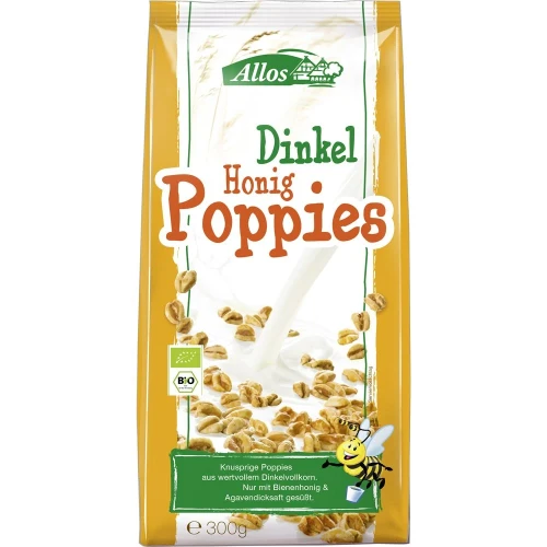 ALLOS Dinkel Honig Poppies Bio Btl 300 g