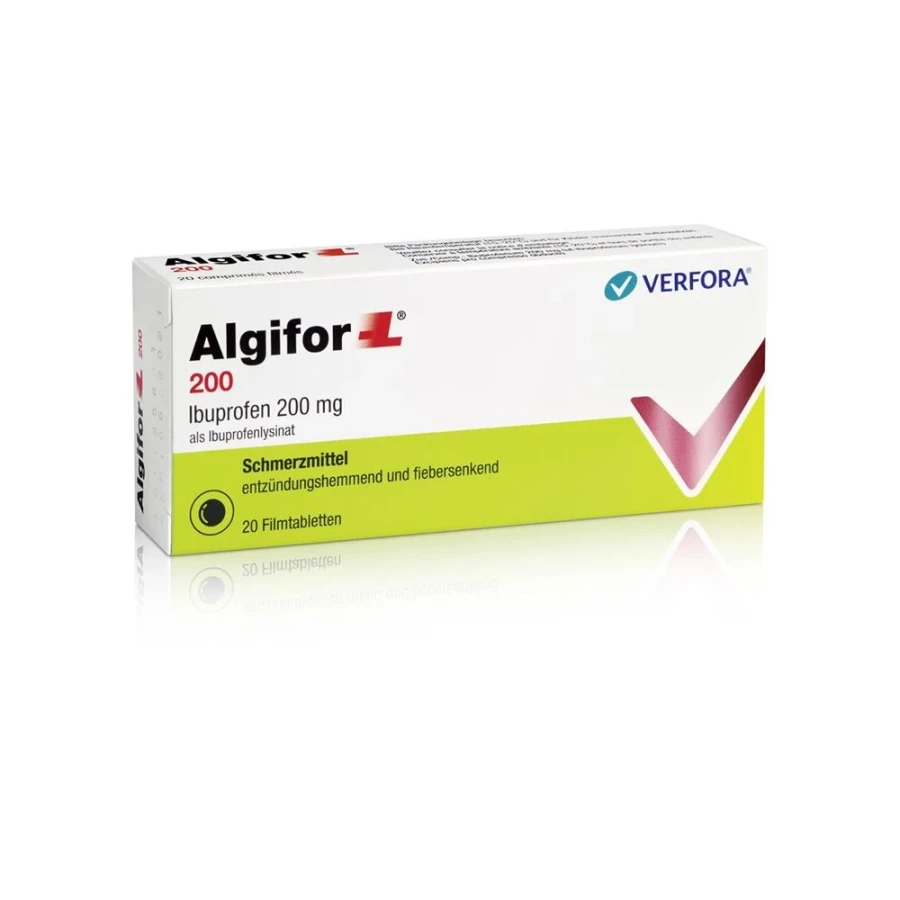 Hier sehen Sie den Artikel ALGIFOR-L Filmtabl 200 mg 20 Stk aus der Kategorie Medikamente der Liste D. Dieser Artikel ist erhältlich bei apothekedrogerie.ch