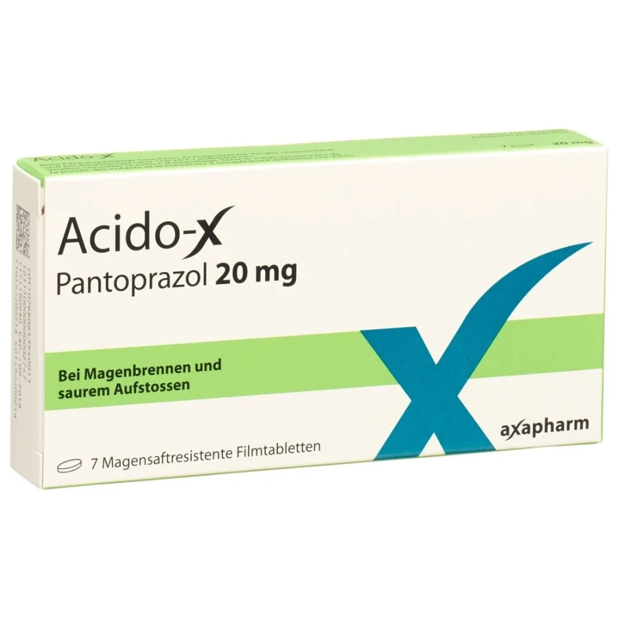 Hier sehen Sie den Artikel ACIDO-X Filmtabl 20 mg 7 Stk aus der Kategorie Medikamente der Liste D. Dieser Artikel ist erhältlich bei apothekedrogerie.ch