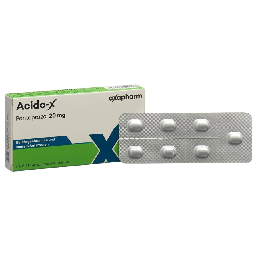 Hier sehen Sie den Artikel ACIDO-X Filmtabl 20 mg 7 Stk aus der Kategorie Medikamente der Liste D. Dieser Artikel ist erhältlich bei apothekedrogerie.ch
