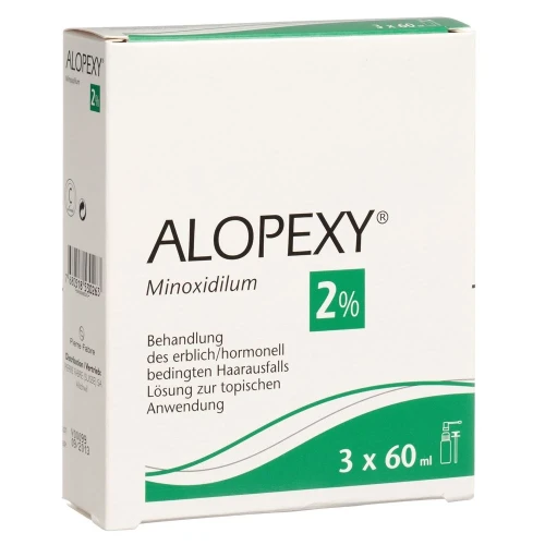ALOPEXY Lös 2 % 3 Spr 60 ml