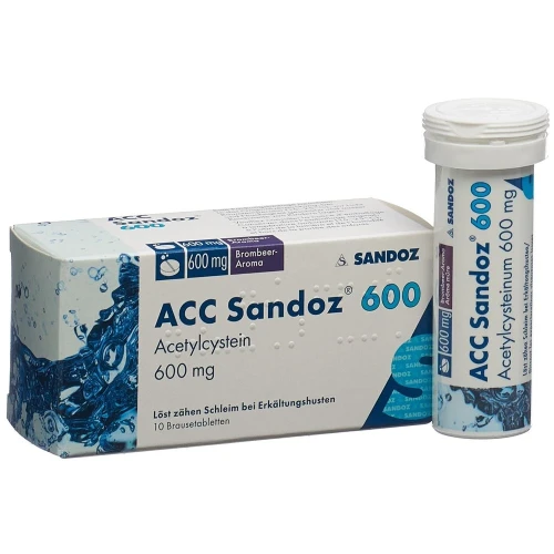 ACC Sandoz Brausetabl 600 mg Brombeeraroma 10 Stk