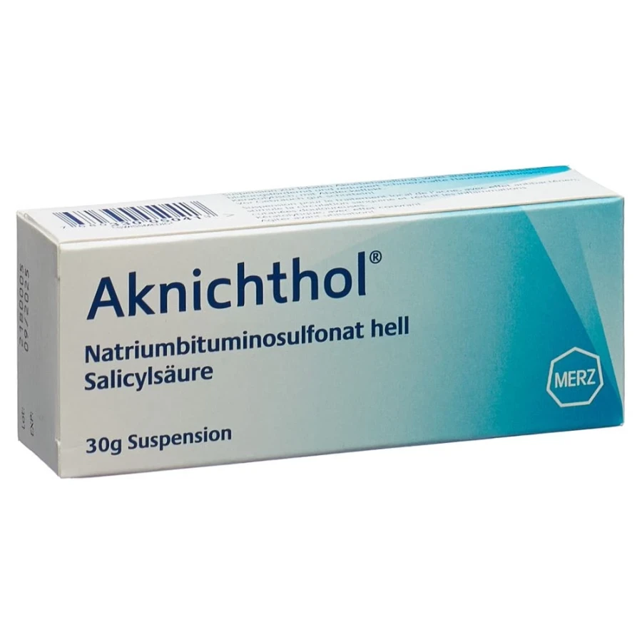 Hier sehen Sie den Artikel AKNICHTHOL Susp 30 g aus der Kategorie Medikamente der Liste D. Dieser Artikel ist erhältlich bei apothekedrogerie.ch