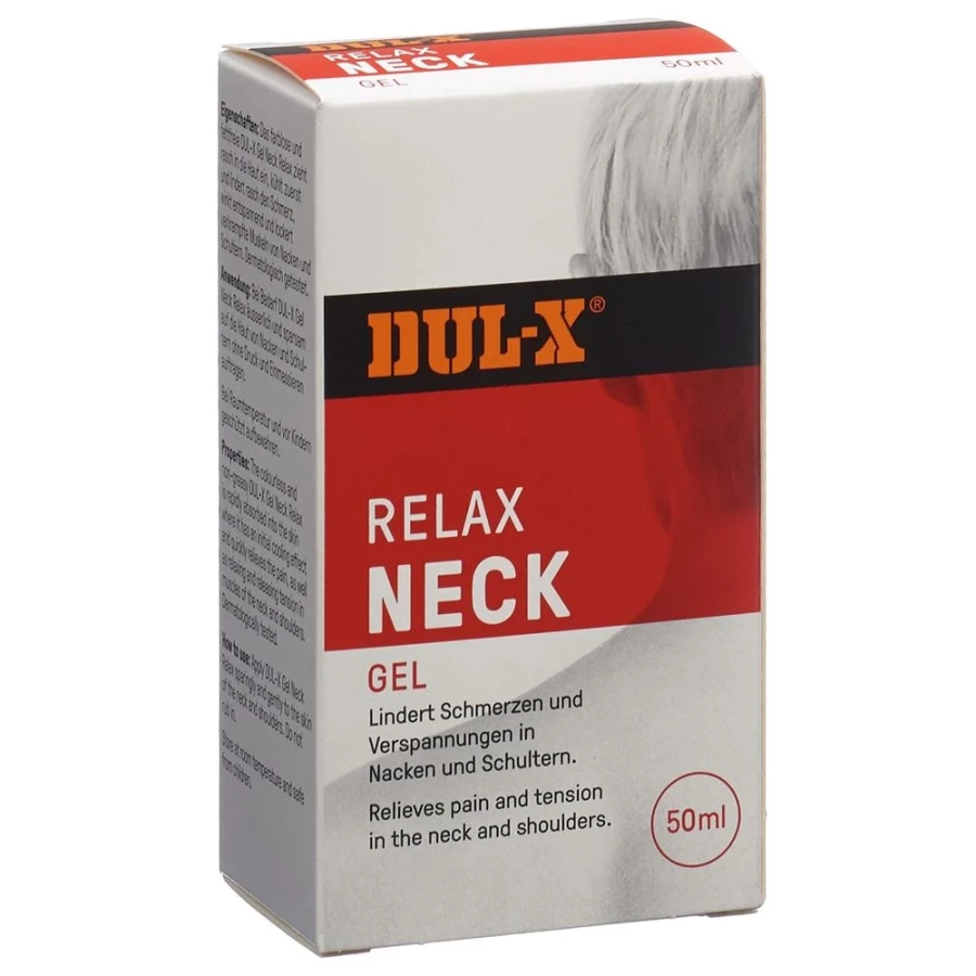 Hier sehen Sie den Artikel DUL-X Neck Relax Gel 50 ml aus der Kategorie Massageprodukte/Anti-Cellulite/Schwangerschaftspflege. Dieser Artikel ist erhältlich bei apothekedrogerie.ch
