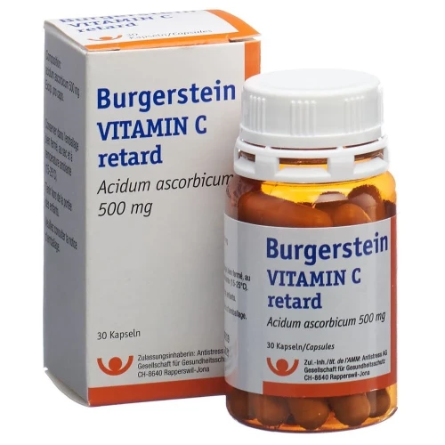 BURGERSTEIN Vitamin C Ret Kaps 500 mg Ds 30 Stk