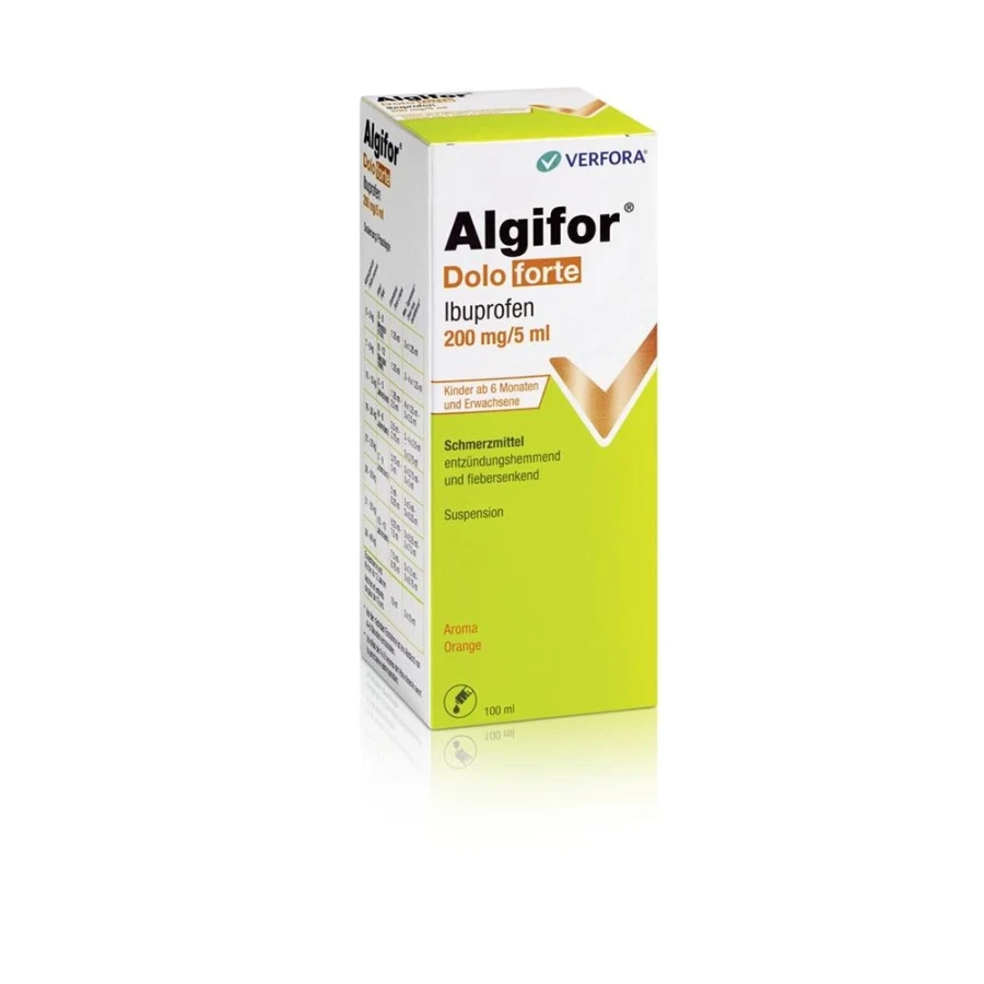Hier sehen Sie den Artikel ALGIFOR Dolo forte Susp 200 mg/5ml Fl 100 ml aus der Kategorie Medikamente der Liste D. Dieser Artikel ist erhältlich bei apothekedrogerie.ch