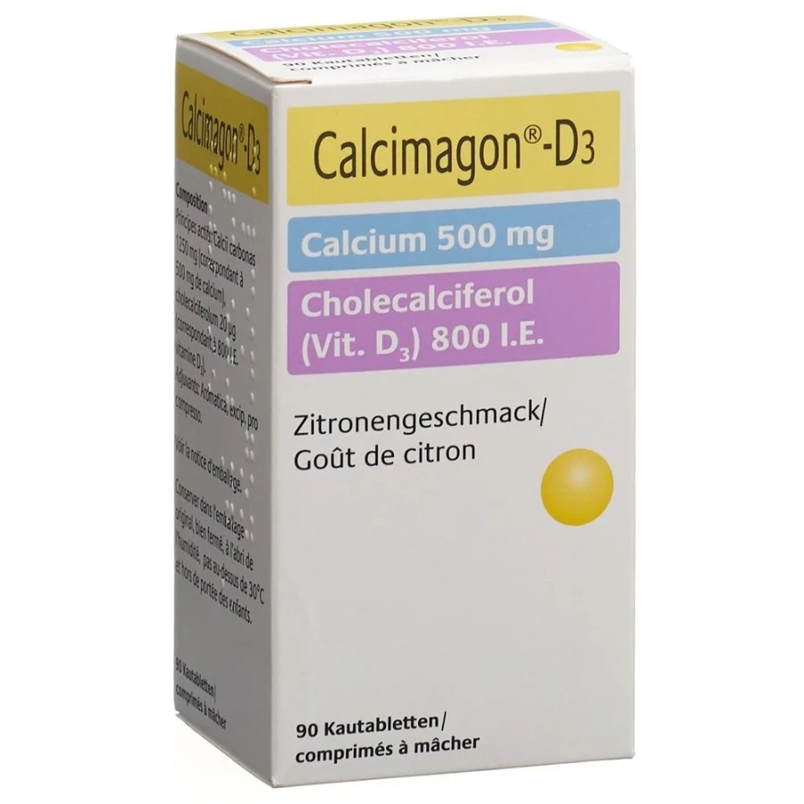 Hier sehen Sie den Artikel CALCIMAGON D3 500/800 Zitrone (o Aspar) Ds 90 Stk aus der Kategorie Medikamente der Liste D. Dieser Artikel ist erhältlich bei apothekedrogerie.ch