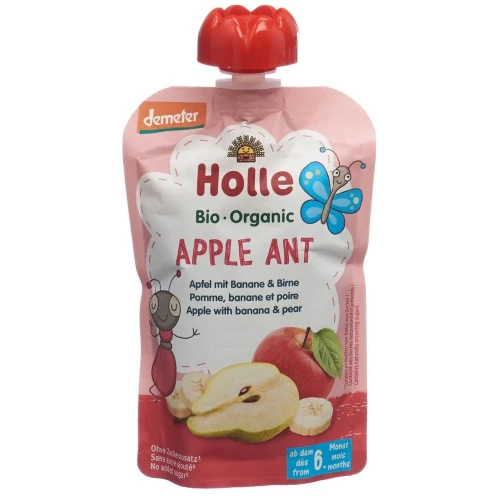 HOLLE Apple Ant Pouchy Apfel Banane Birne 100 g
