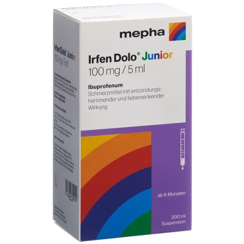 IRFEN DOLO Junior Susp 100 mg/5ml Fl 200 ml