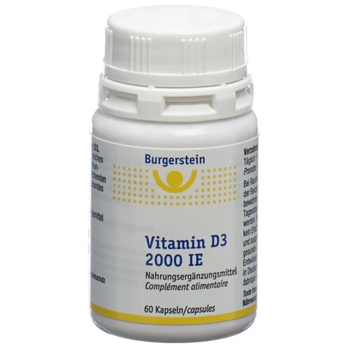 BURGERSTEIN Vitamin D3 Kapseln 2000 IE Dose 60 Stk