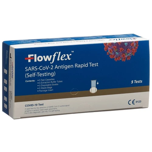FLOWFLEX SARS-CoV-2 Antigen Rapid Test 5 Stk Corona Selbsttest