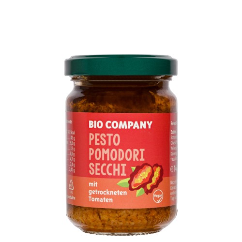 BIO COMPANY Pesto Pomodori secchi Glas 140 g