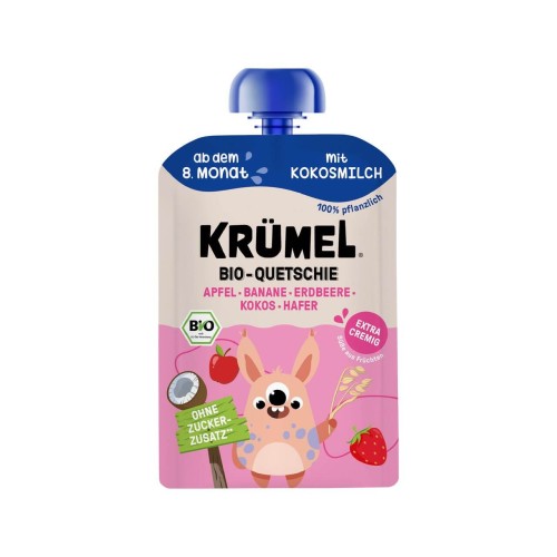 KRÜMEL Quetschie Kokosmilch Erdbeere Btl 100 g