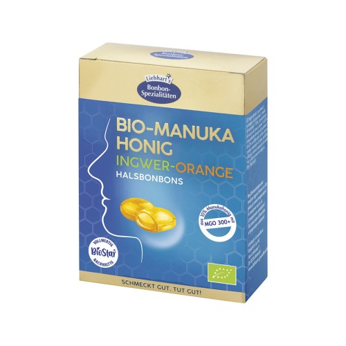LIEBHARTS Bonbons Manuka Honig Ingwer-Orange 100 g