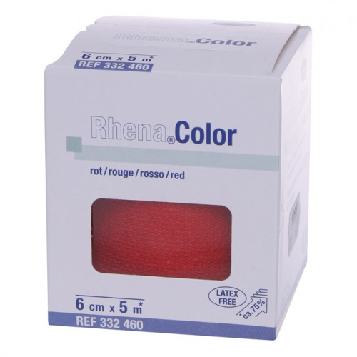 RHENA Color Elastische Binden 5mx6cm rot