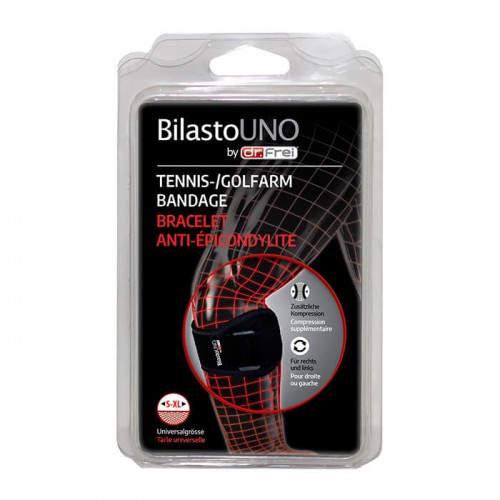 BILASTO Uno Tennis-Golfarm-Bandage S-XL mit Velcro