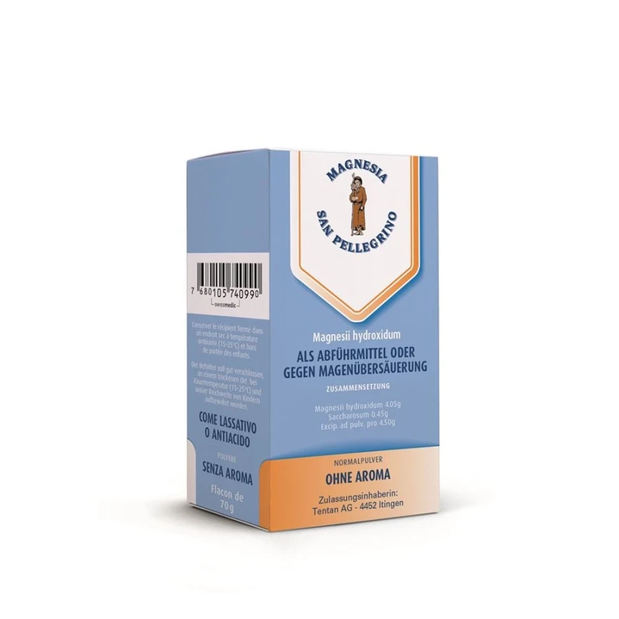 MAGNESIA S PELLEGRIN Plv o Aroma Fl 70 g MAGNESIA S PELLEGRIN Plv o Aroma Fl 70 g