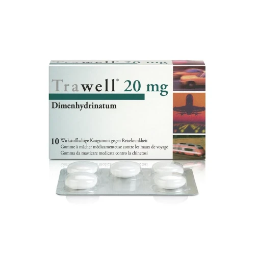 TRAWELL Kaugummi Dragées 20 mg 10 Stk