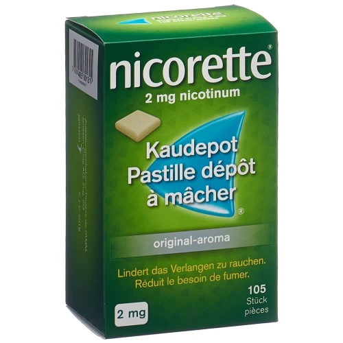 NICORETTE Original Kaudepots 2 mg 105 Stk