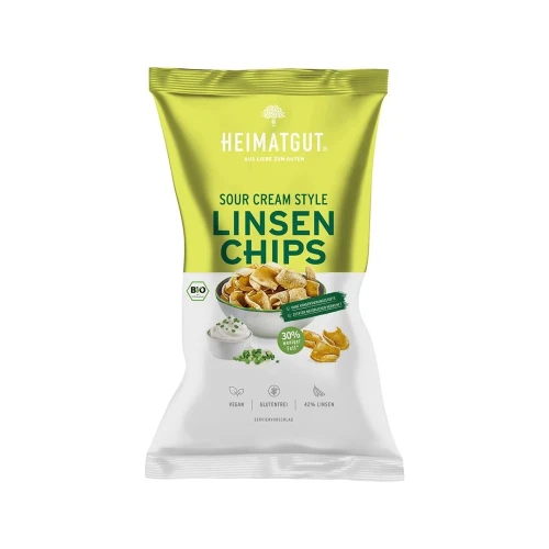 HEIMATGUT Linsen Chips Sour Cream Bio 75 g