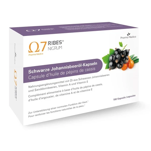 RIBES NIGRUM Schwarze Johannisbeeröl Kaps 180 Stk