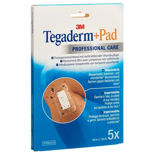 3M TEGADERM+PAD 9x15cm Wundkis 4.5x10cm (n) 5 Stk