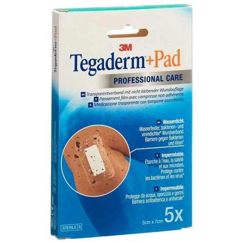 3M TEGADERM+PAD 5x7cm Wundkiss 2.5x4cm (n) 5 Stk