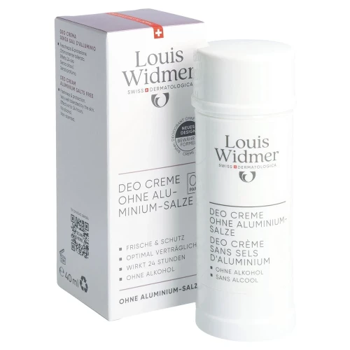 LOUIS WIDMER Deo Creme ohne Aluminium ohne Parfüm 40 ml