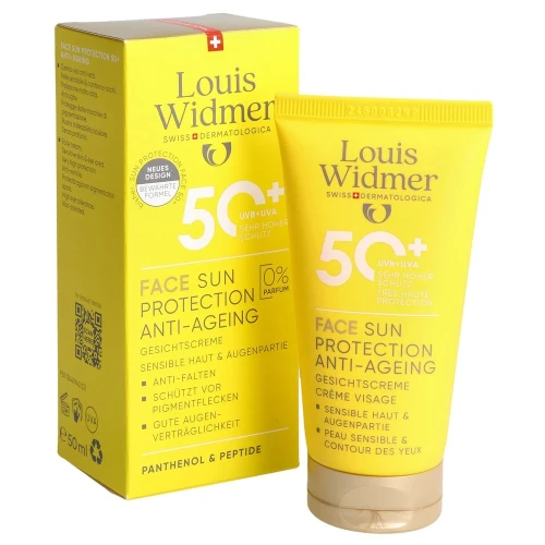 LOUIS WIDMER Face Sun Protection Anti-Ageing LSF50+ ohne Parfum 50 ml
