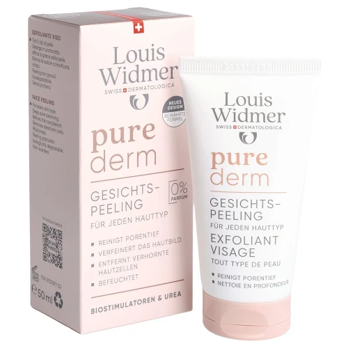 LOUIS WIDMER Purederm Gesichtspeeling ohne Parfüm 50 ml
