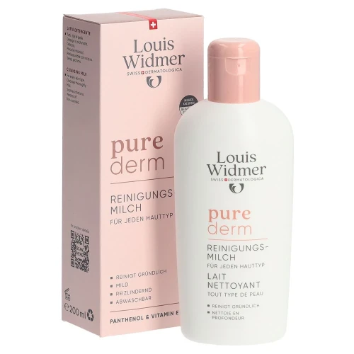 LOUIS WIDMER Purederm Reinigungsmilch ohne Parfüm 200 ml