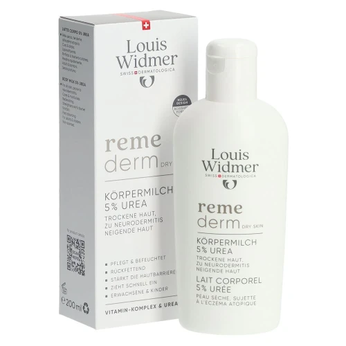 LOUIS WIDMER Remederm Körpermilch 5% Urea ohne Parfum 200 ml