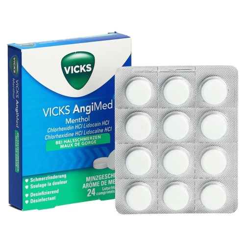 VICKS AngiMed Lutschtabl Menthol 24 Stk