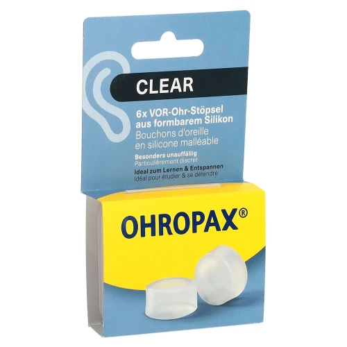 OHROPAX Ohrstöpsel Silicon Clear 6 Stk