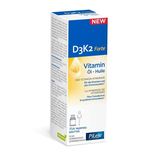 PILEJE D3K2 Vitamin Forte Öl Pip Fl 20 ml