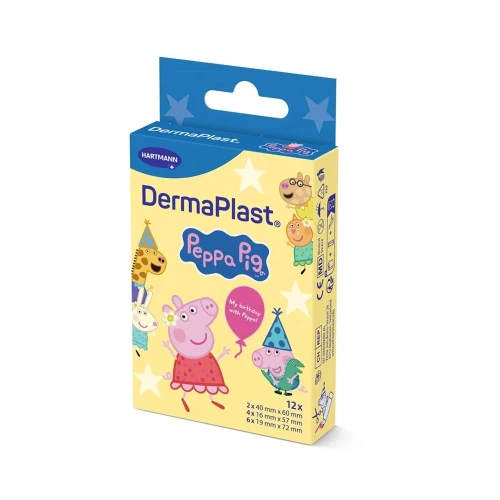 DERMAPLAST Kids 3 Grössen Peppa Pig 12 Stk