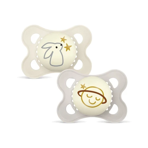 MAM Night Nuggi Sil 0-6m Unisex 2 Stk