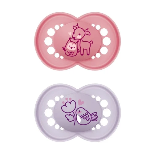 MAM Original Nuggi Sil 6-16m Girl 2 Stk