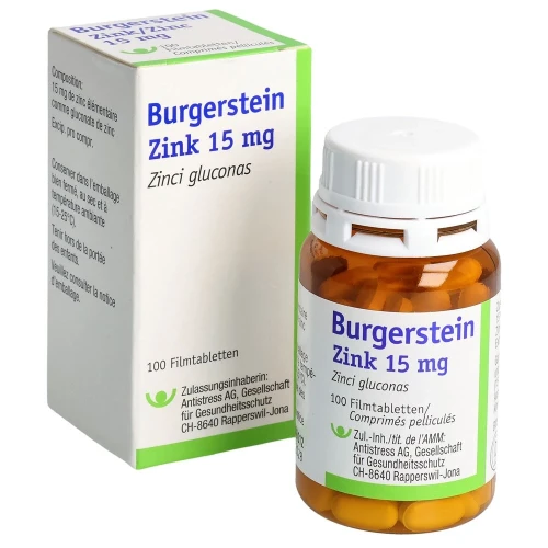 BURGERSTEIN Zink Filmtabl 15 mg Ds 100 Stk