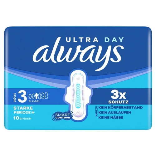 ALWAYS Ultra Binde Gr3 Long Plus Flügeln 10 Stk