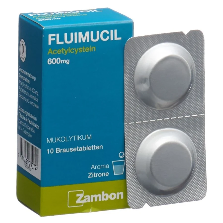 FLUIMUCIL Brausetabletten 600 mg Erwachsene citron 10 Stk FLUIMUCIL Brausetabletten 600 mg Erwachsene citron 10 Stk