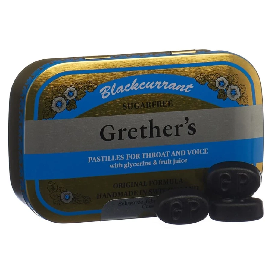 GRETHERS Blackcurrant Past ohne Zucker Dose 110 g