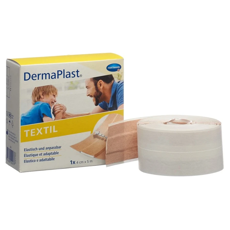 DERMAPLAST Text Schnellverb 4cmx5m beige Rolle DERMAPLAST Text Schnellverb 4cmx5m beige Rolle