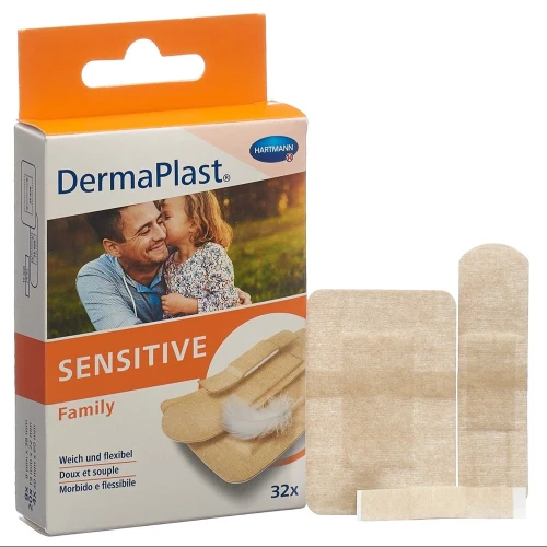 DERMAPLAST Sensitive Family Strips ass hf 32 Stk