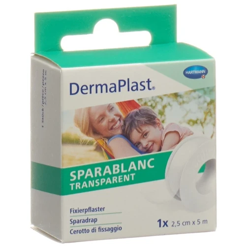 DERMAPLAST Sparablanc Transparent 2.5cmx5m weiss