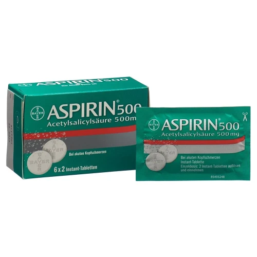 ASPIRIN Brausetabletten 500 mg 6 Btl 2 Stk