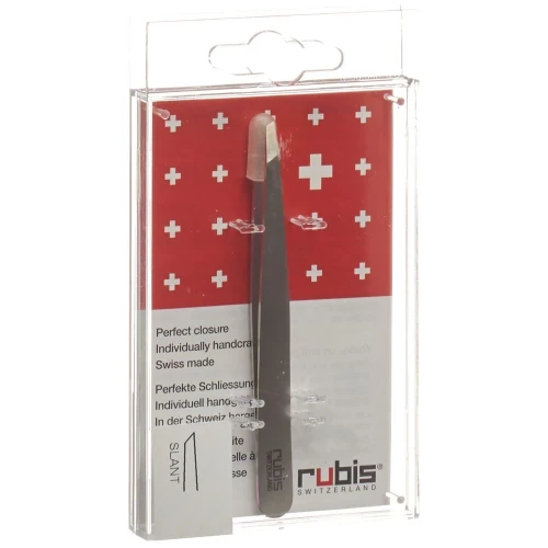 RUBIS Pinzette schräg Inox
